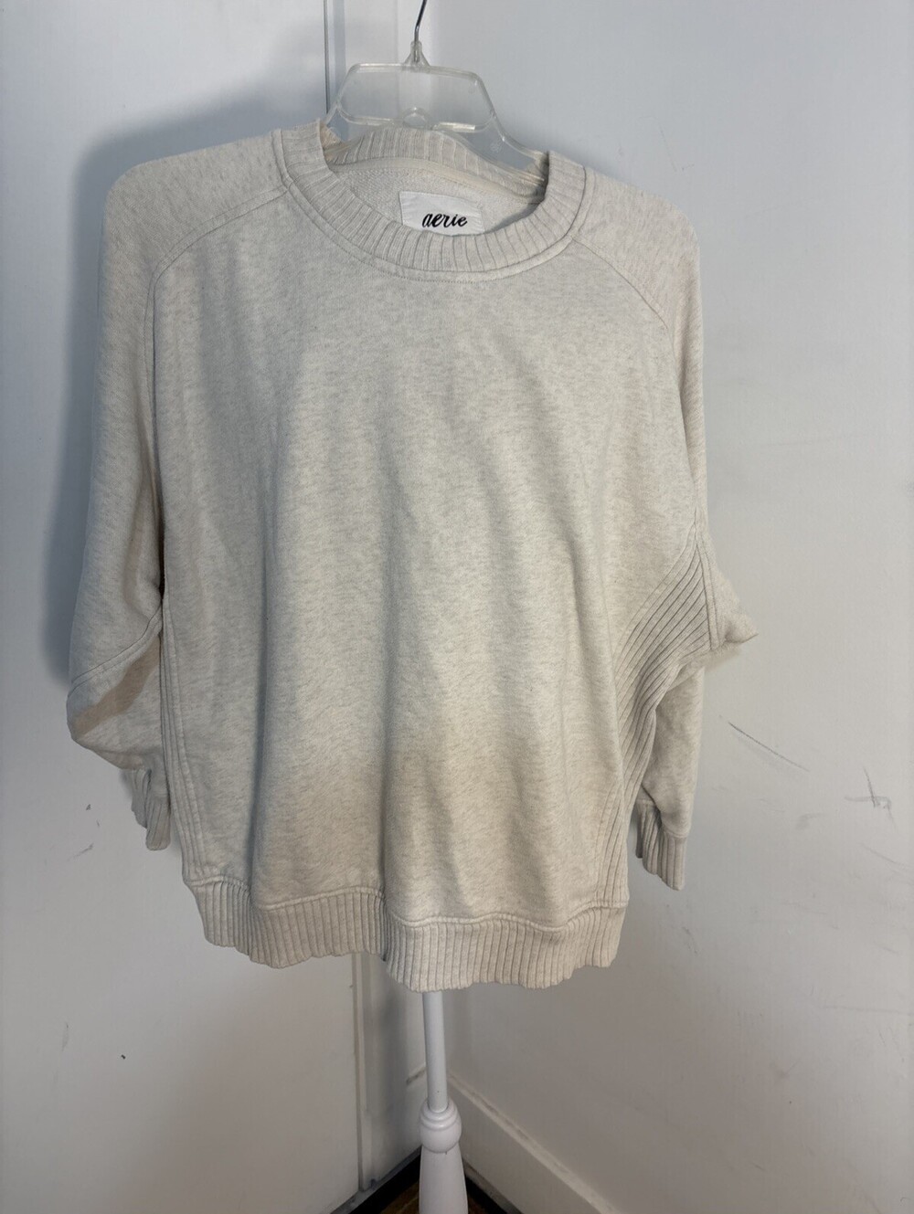 Aerie Crew Neck Hometown Desert Gray Sweatshirt Pullover Oversized Small
